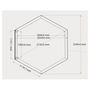 Voir la diapositive 5 : Habrita Habillage bois hexagonal pour spas et piscines gonflables - 2,35xl1,84x0,71m