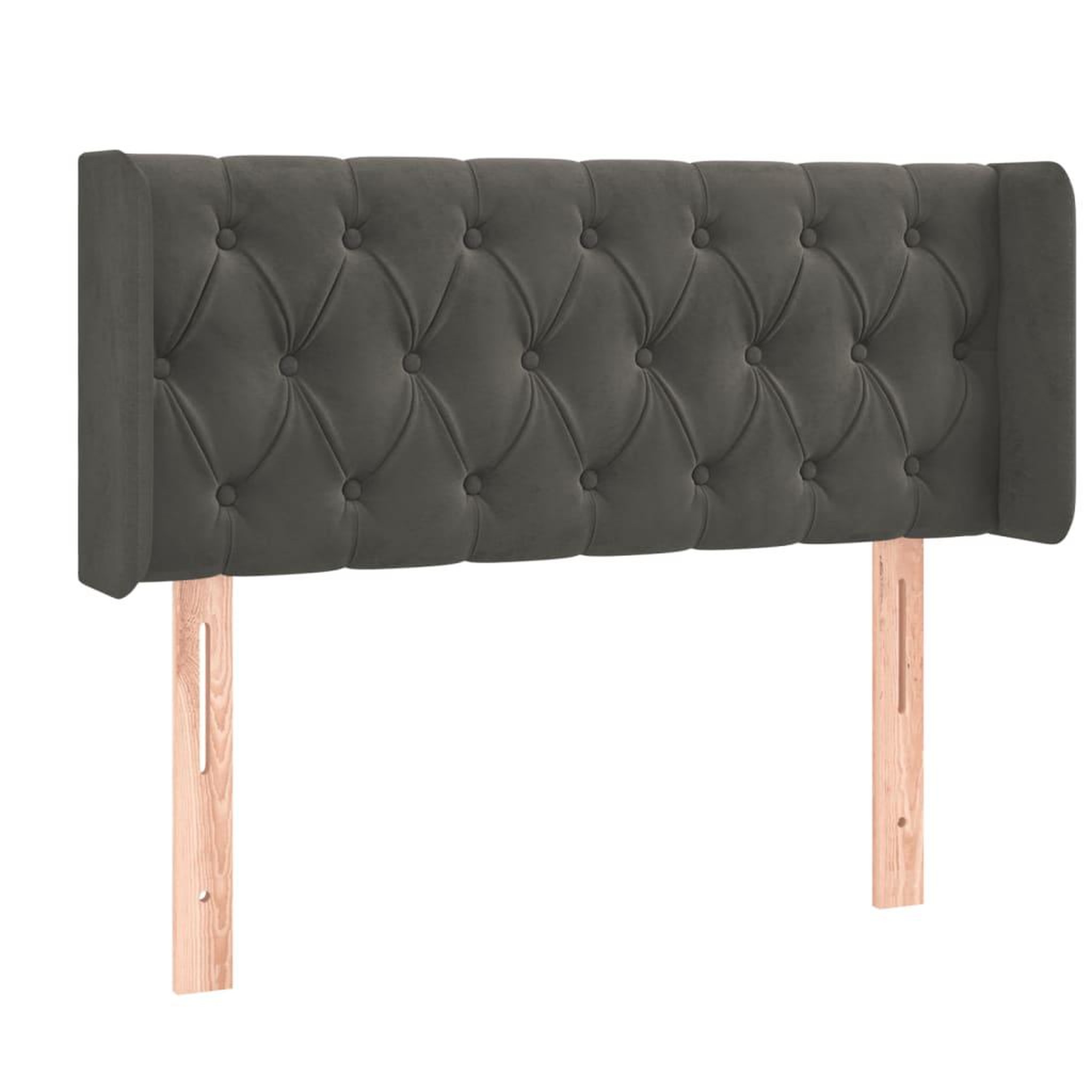 Voir la diapositive 3 : VIDAXL Tete de lit a LED Gris fonce 93x16x78/88 cm Velours