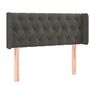 Voir la diapositive 3 : VIDAXL Tete de lit a LED Gris fonce 93x16x78/88 cm Velours