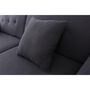 Voir la diapositive 6 : CONCEPT USINE Canapé scandinave 3 places en tissu gris anthracite HOGA