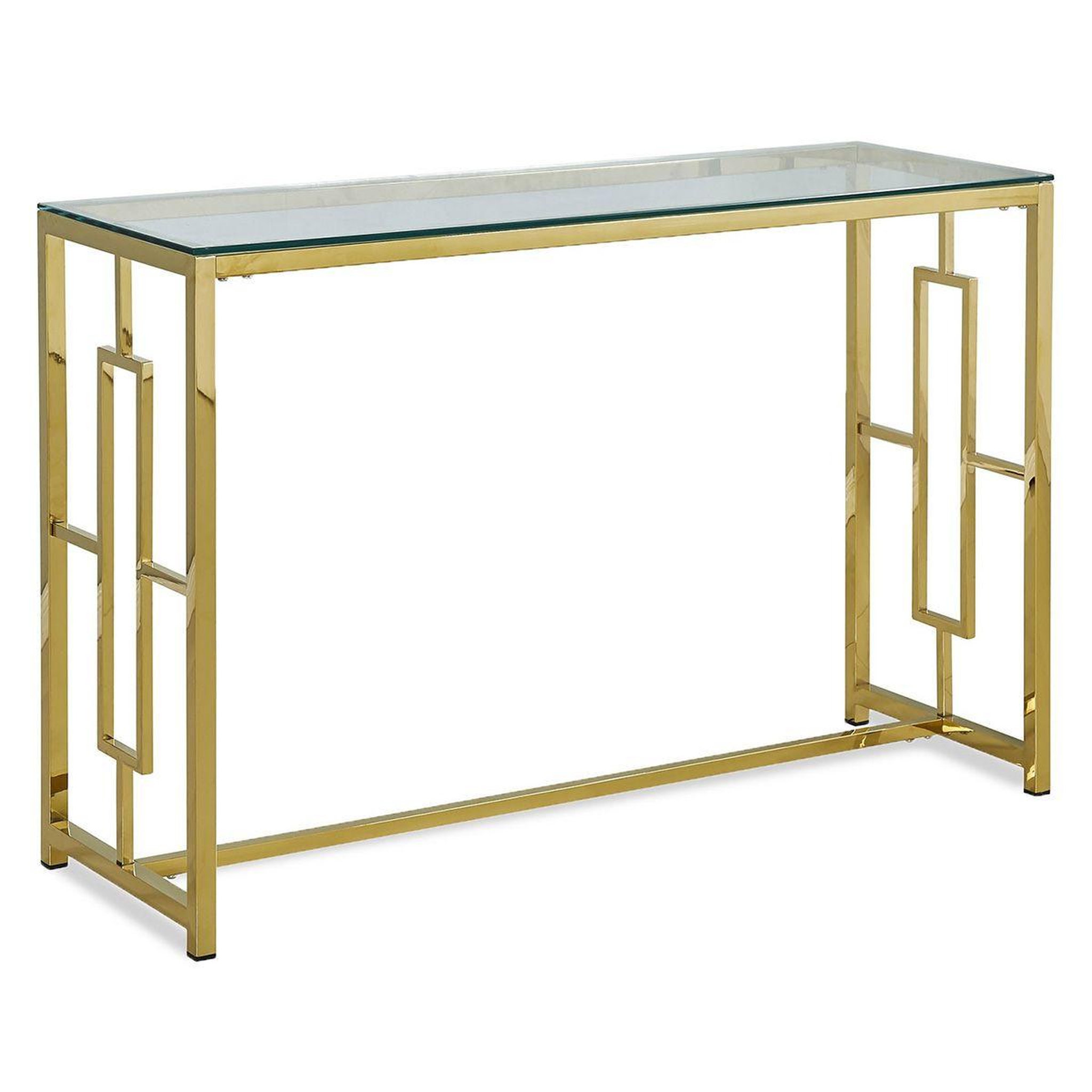 Voir la diapositive 1 : Paris Prix Console design verre fumé  pola  120cm or