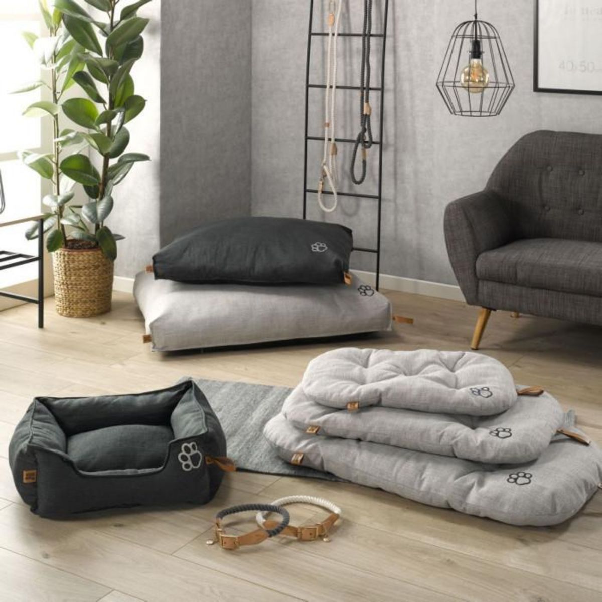 Paris Prix Panier Rectangle Chien & Chat  City  65cm Anthracite