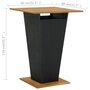 VIDAXL Table de bar Noir 80x80x110 cm Resine tressee et bois d'acacia