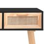 Voir la diapositive 5 : VIDAXL Table console Noir 105x30x75 cm Bois massif pin /rotin naturel