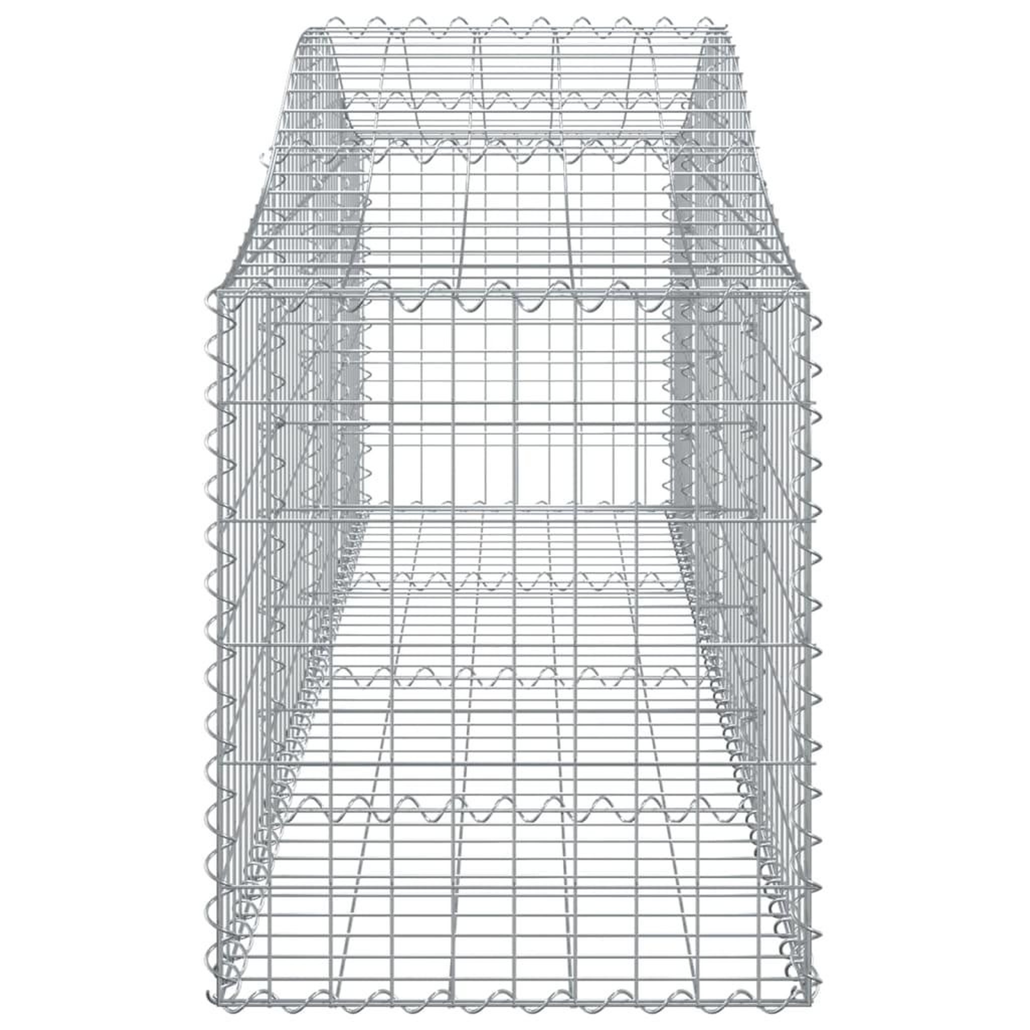 Voir la diapositive 4 : VIDAXL Panier de gabions arque 200x50x60/80 cm Fer galvanise