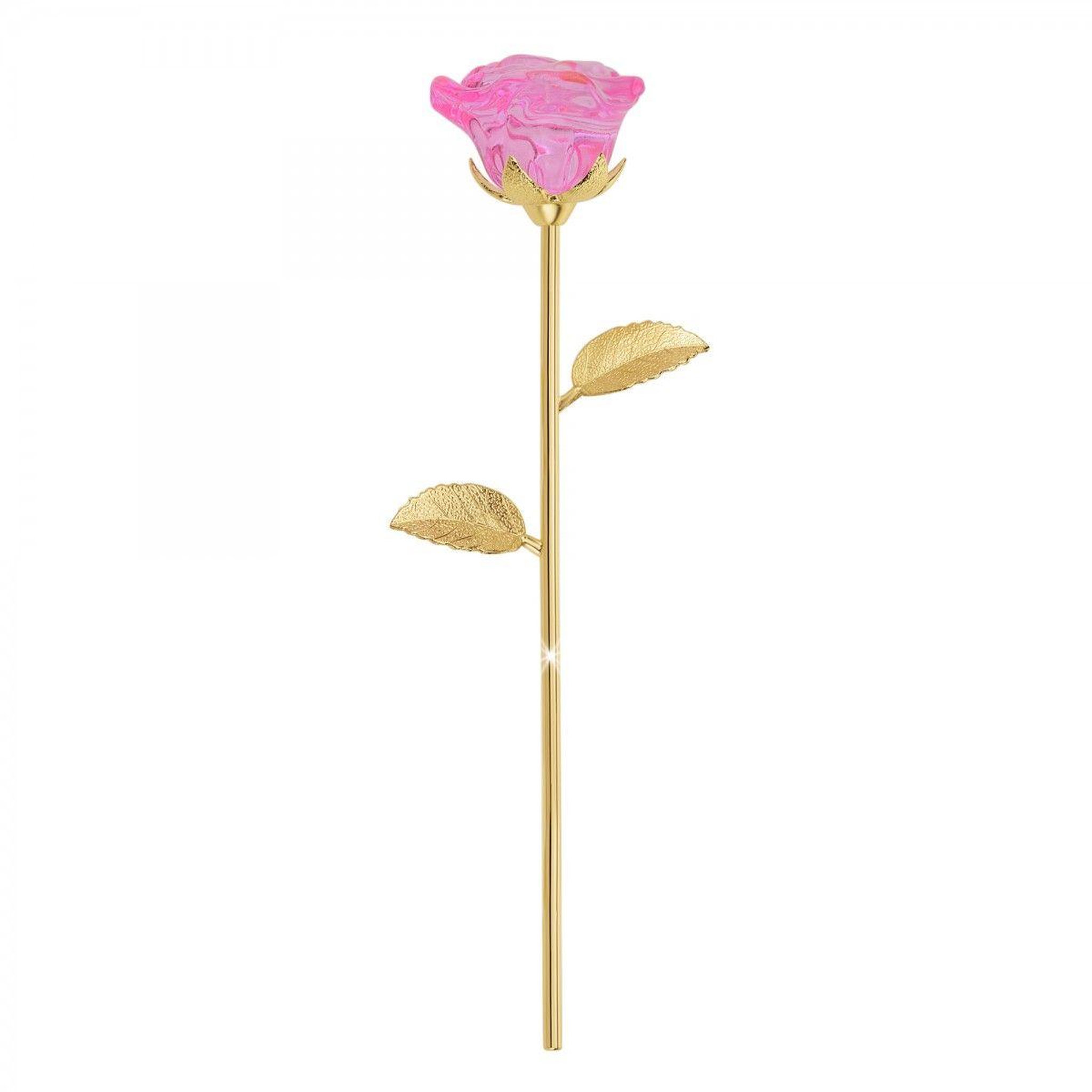 Voir la diapositive 2 : SC CRYSTAL Rose en cristal rose et vase