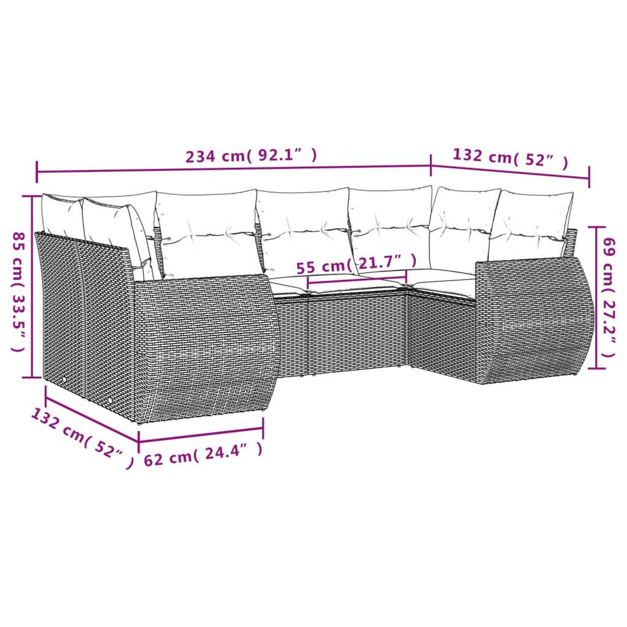 Voir la diapositive 3 : VIDAXL Salon de jardin 6 pcs avec coussins noir resine tressee