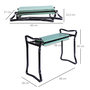 Voir la diapositive 3 : OUTSUNNY Tabouret de jardin pliable agenouilloir de jardin siège jardinage avec coussin acier EVA noir vert