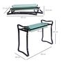Voir la diapositive 3 : OUTSUNNY Tabouret de jardin pliable agenouilloir de jardin siège jardinage avec coussin acier EVA noir vert