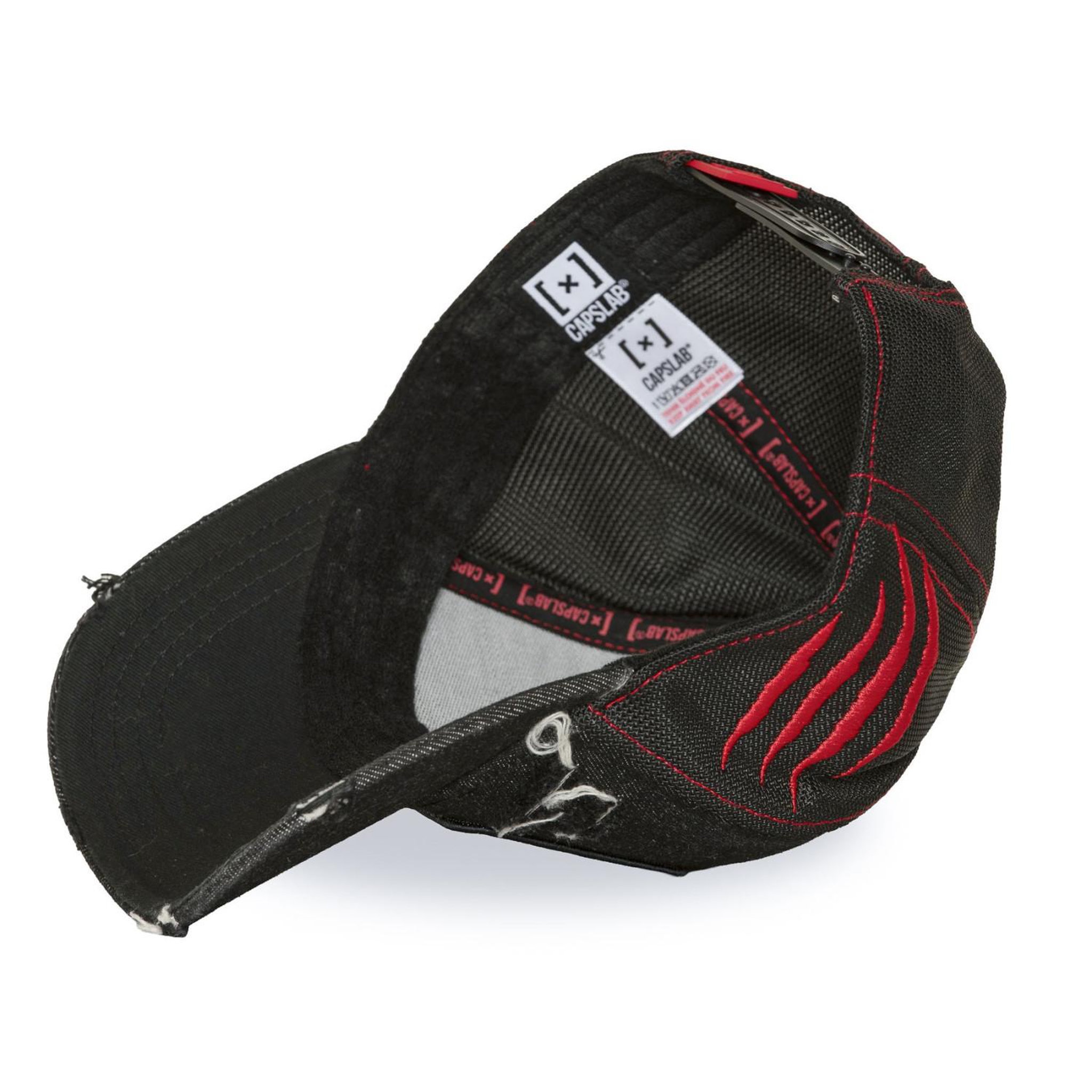 Voir la diapositive 5 : CAPSLAB Casquette trucker effet usé avec filet et patch Pop Legend