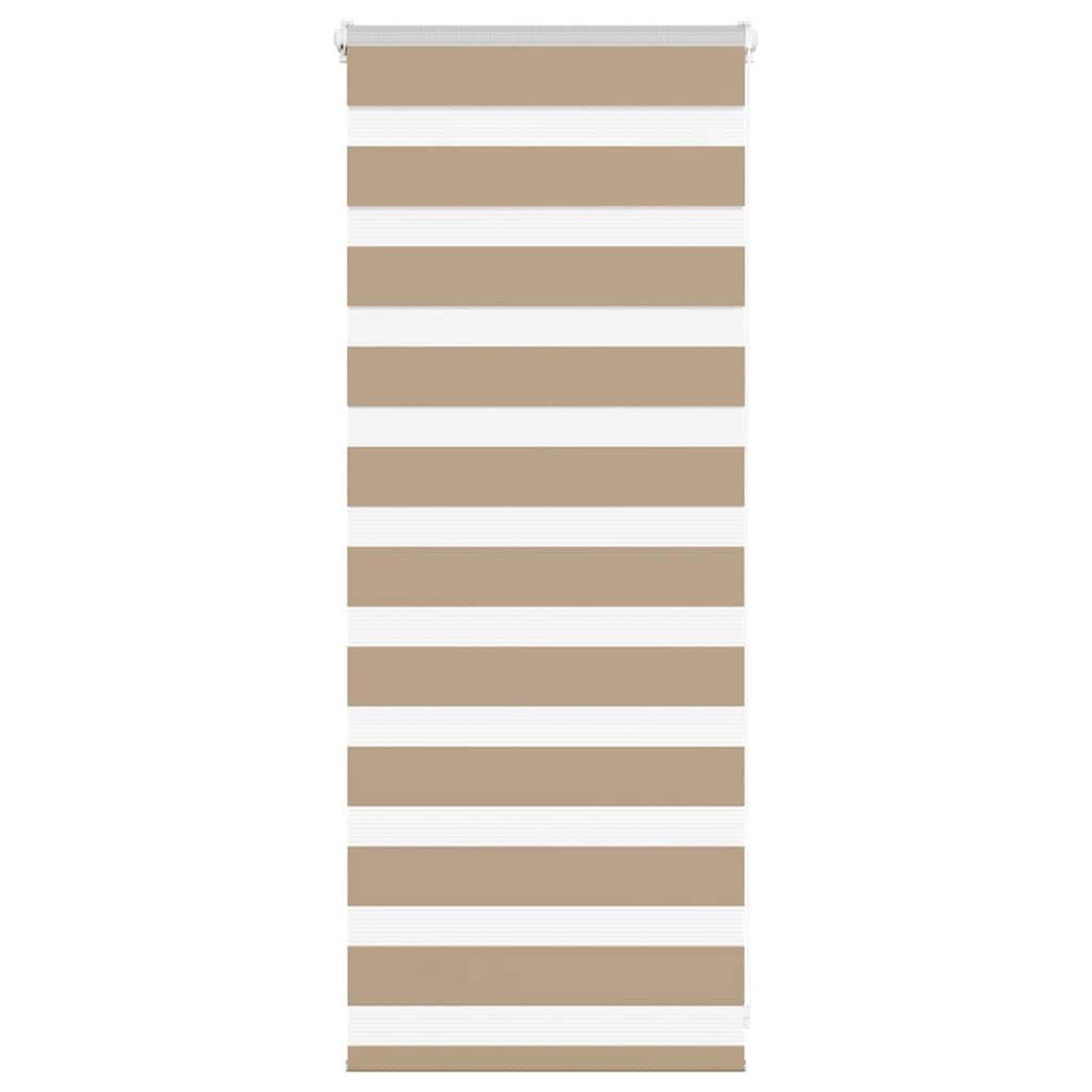 VIDAXL Store zebre marron sable largeur du tissu 55,9 cm polyester