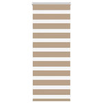 VIDAXL Store zebre marron sable largeur du tissu 55,9 cm polyester