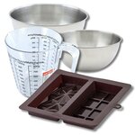 ZENKER Set pâtisserie avec double moule à chocolat de Dubaï, 2 bols à mixer, verre mesureur et spatule Zenker