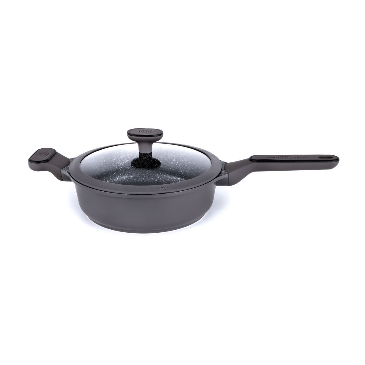 Fortus Sauteuse 24cm gris en fonte d'aluminium avec couvercle