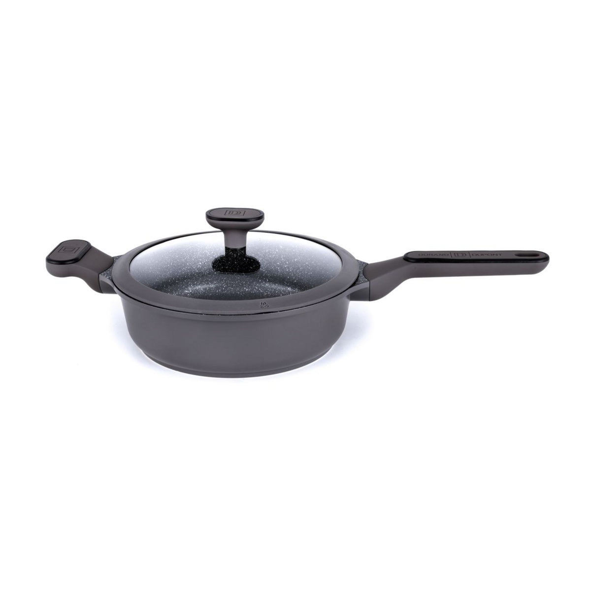Fortus Sauteuse 24cm gris en fonte d'aluminium avec couvercle