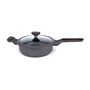 Voir la diapositive 2 : Fortus Sauteuse 24cm gris en fonte d'aluminium avec couvercle