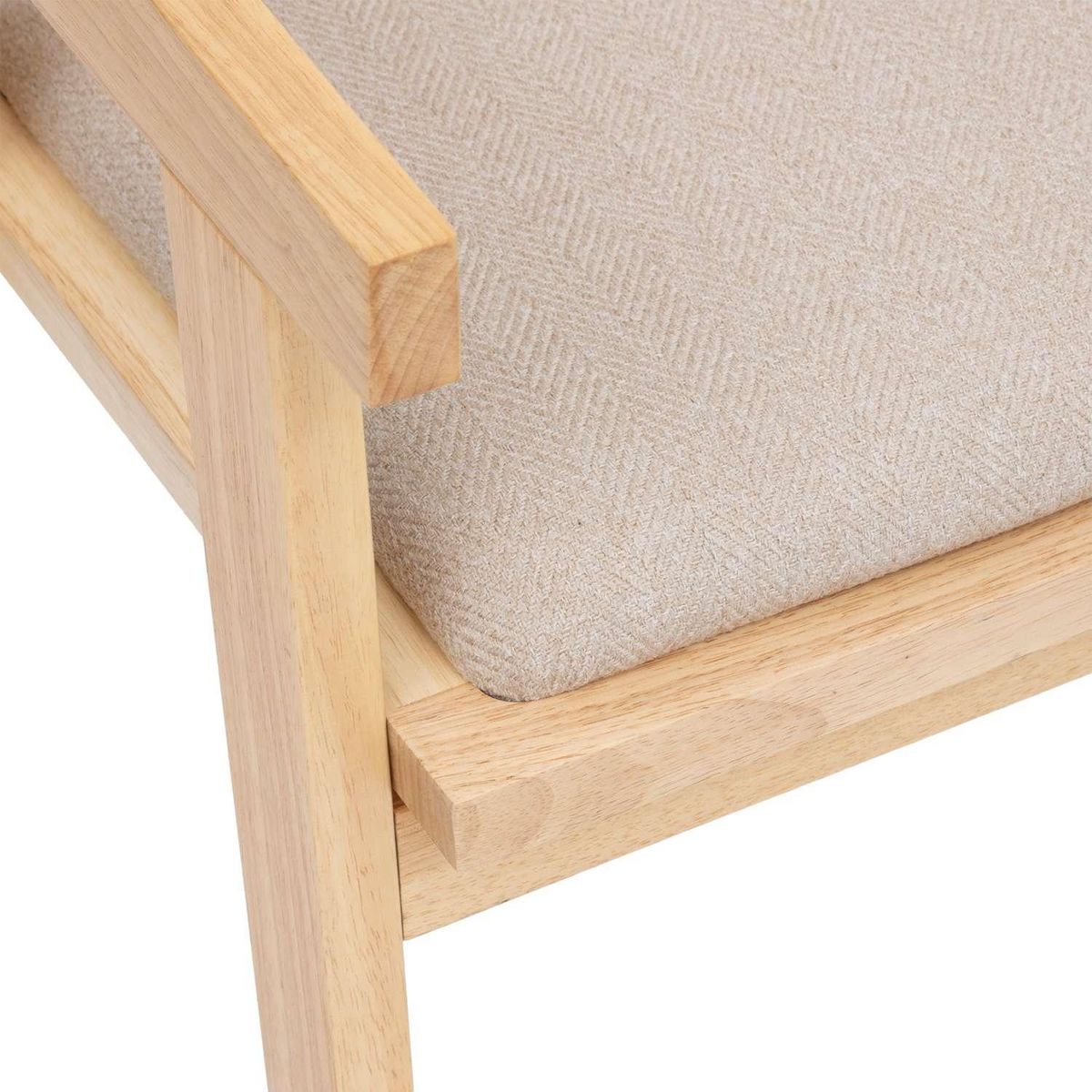 ATMOSPHERA Fauteuil de table en bois et cannage KOLIA - Beige