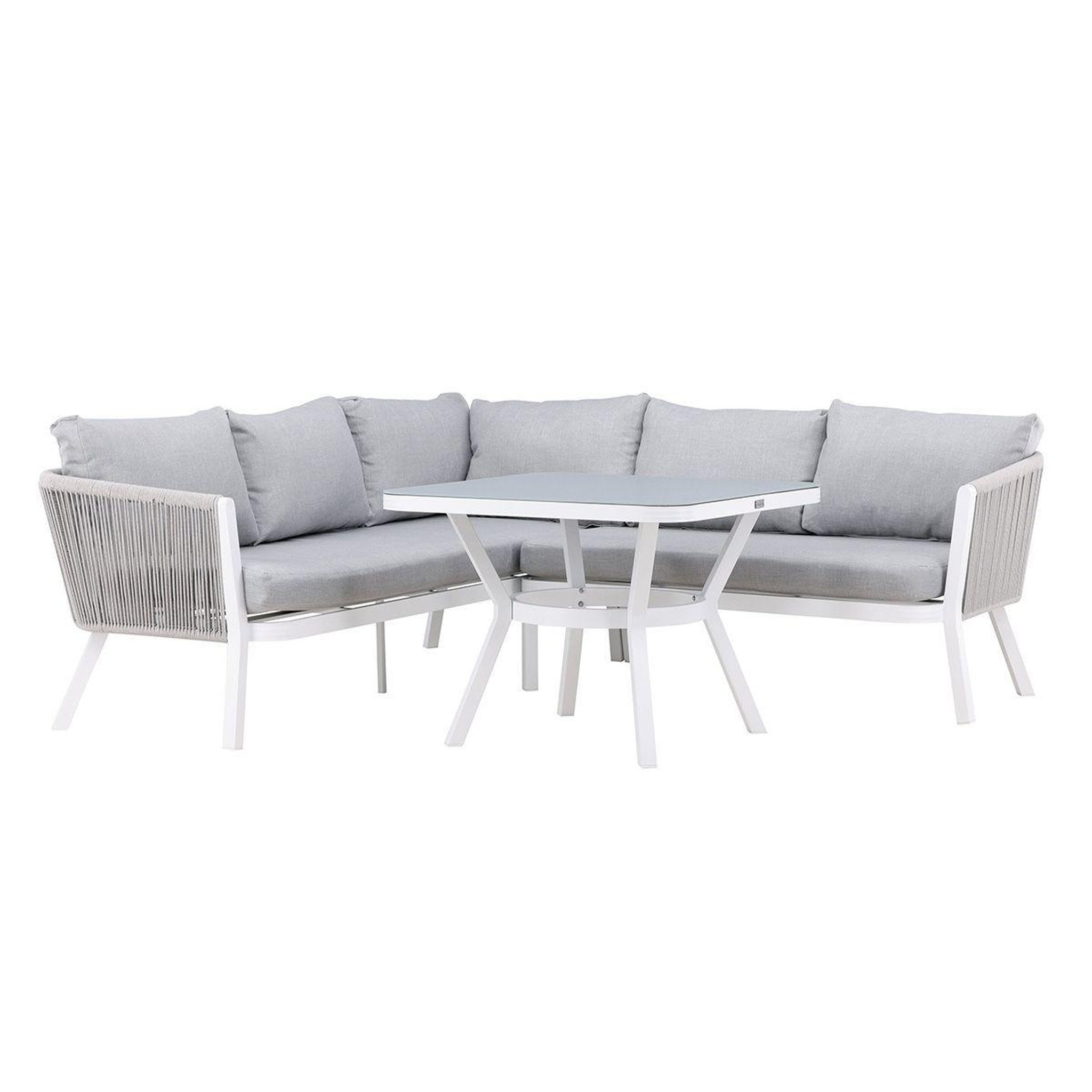 Paris Prix Salon d'angle de jardin  virya  206cm blanc & gris