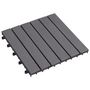 Voir la diapositive 2 : VIDAXL Carreaux de terrasse 20pcs Delavage gris 30x30 cm Acacia solide