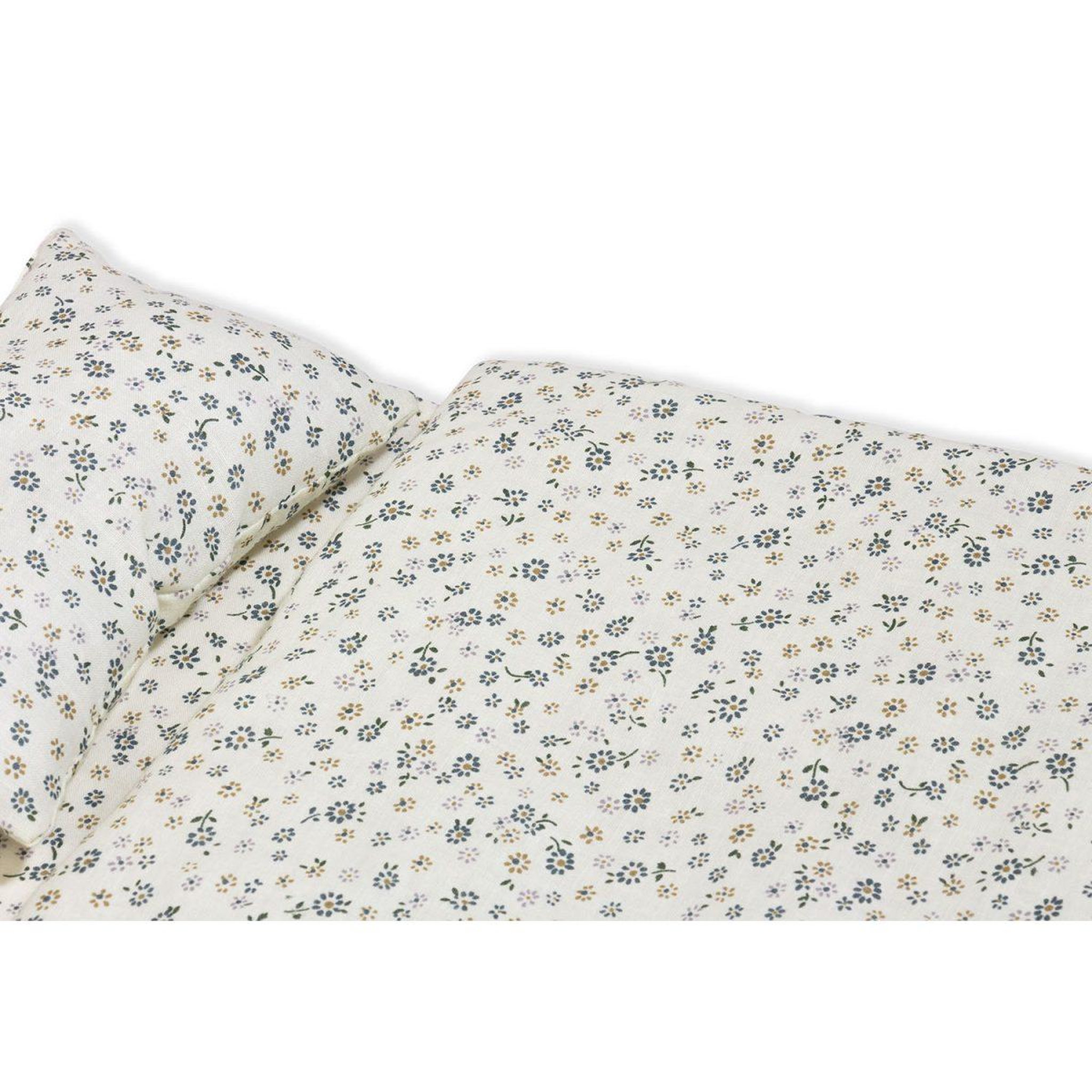 Voir la diapositive 3 : Pinolino Linge de lit de poupée Blümchen - 3 éléments - bleu