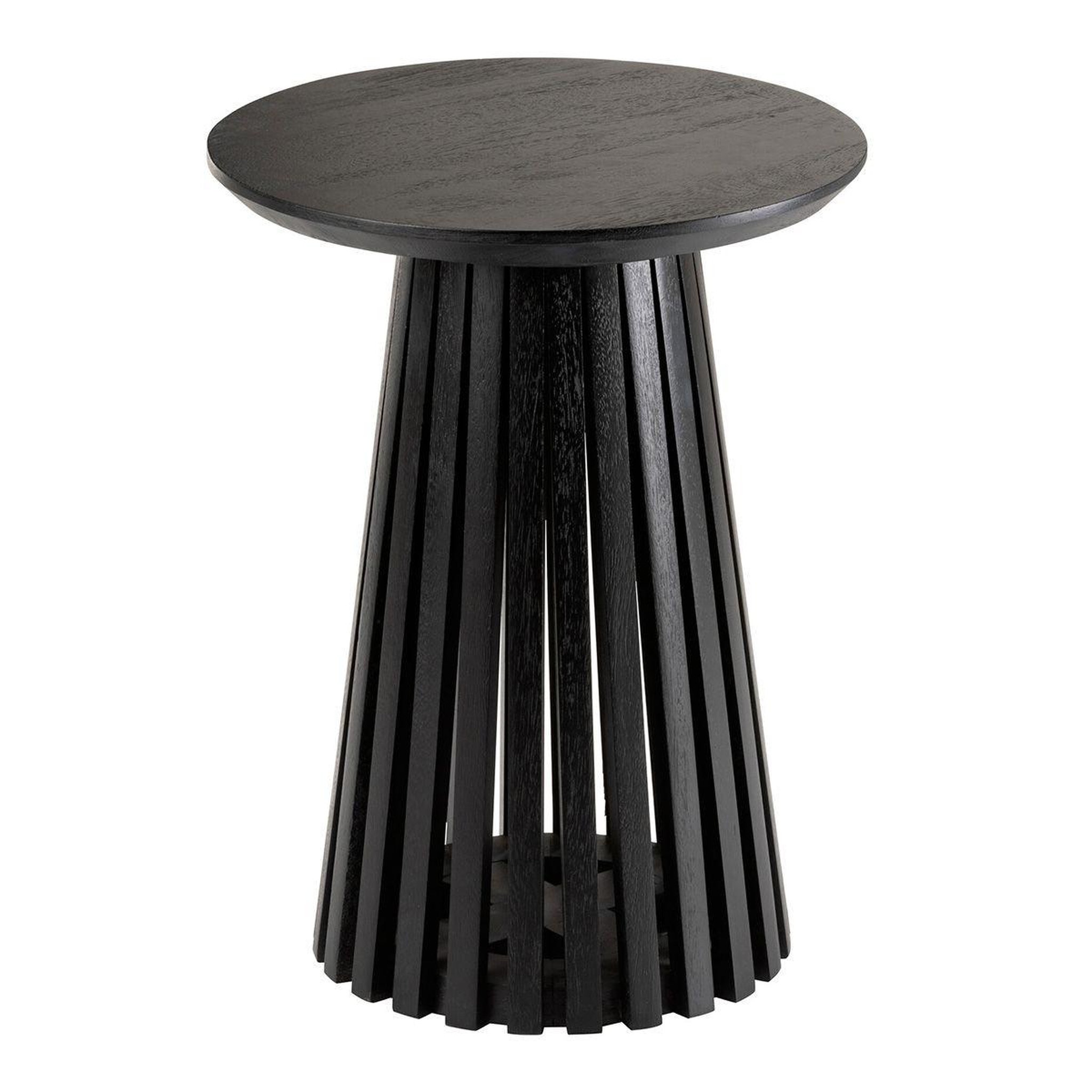 J-LINE Table d'appoint design en bois  vincent  40cm noir