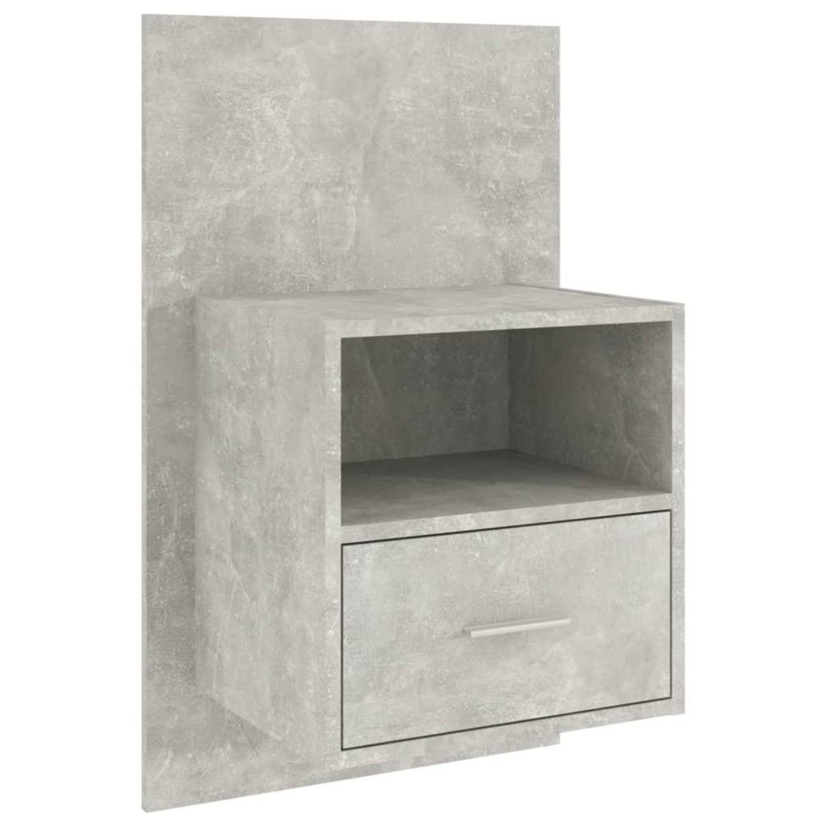 VIDAXL Table de chevet murale Gris beton