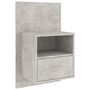 Voir la diapositive 2 : VIDAXL Table de chevet murale Gris beton