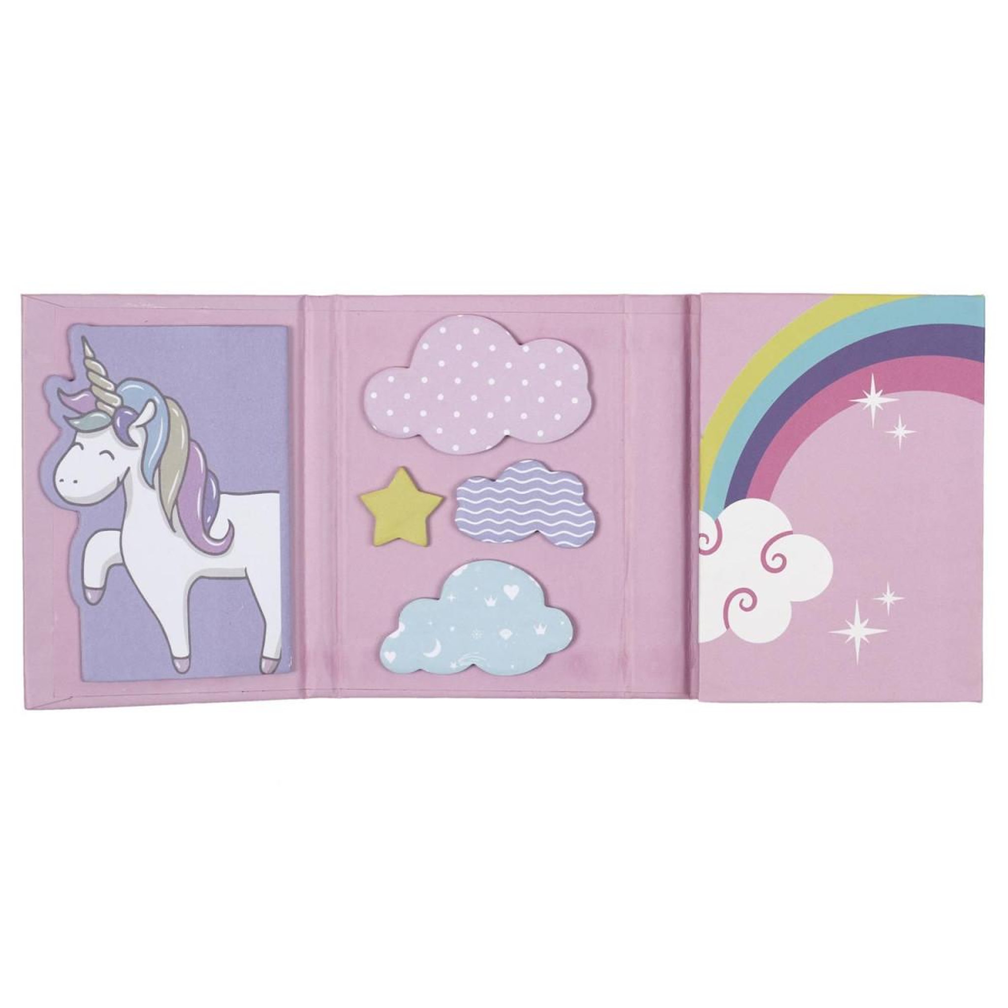 Voir la diapositive 3 : Jeux 2 momes Notes adhésives  licorne  11cm rose
