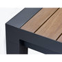Voir la diapositive 4 : HESPERIDE Table de jardin carrée extensible alu Evasion 8/10 places effet bois honey et graphite - Hespéride