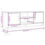 Voir la diapositive 6 : VIDAXL Meuble TV noir 102x30x37,5 cm bois d'ingenierie
