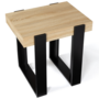 Voir la diapositive 5 : ID MARKET Lot de 2 tables de chevet PHOENIX tables d'appoint bois et noir