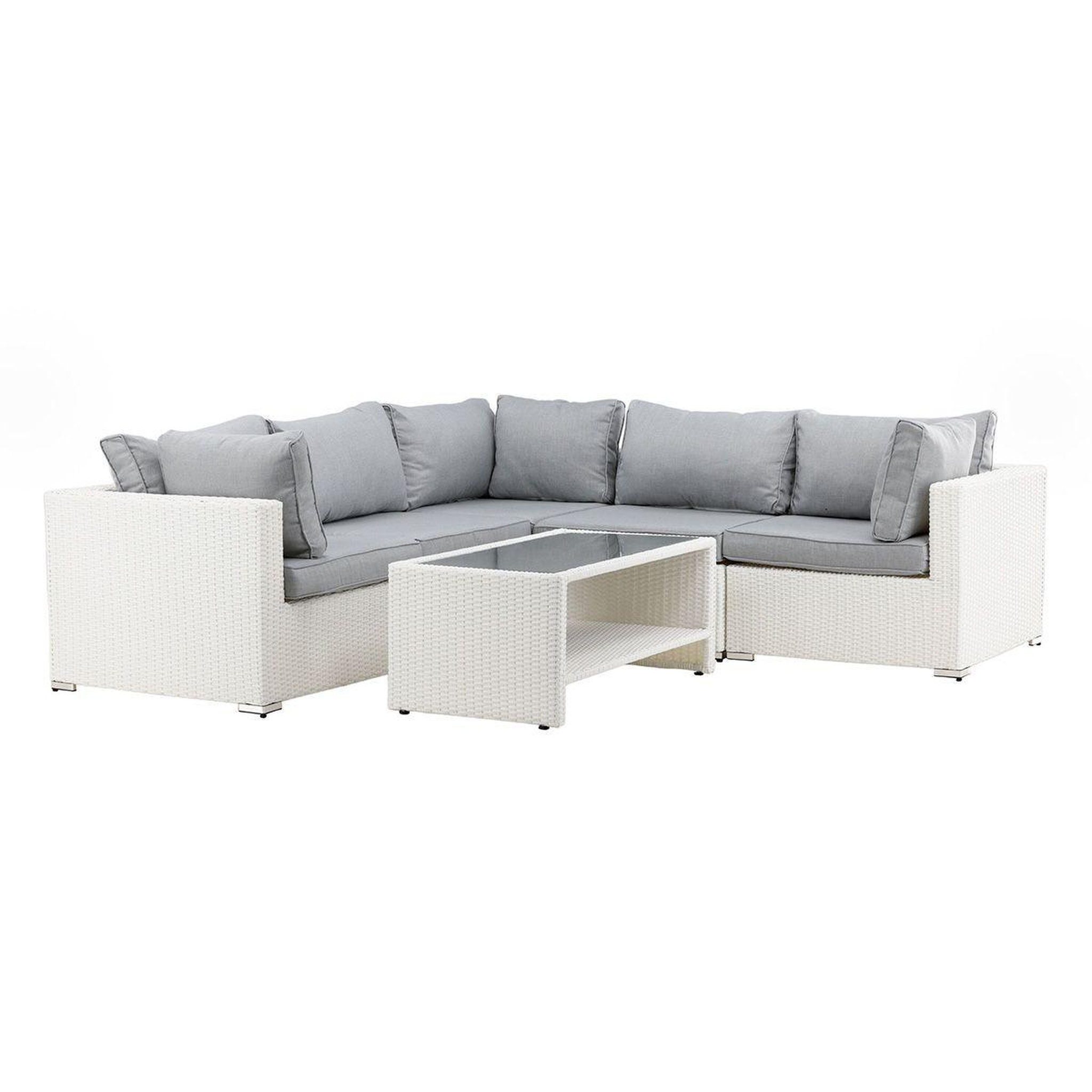 Paris Prix Salon d'angle de jardin  amazona  249cm blanc