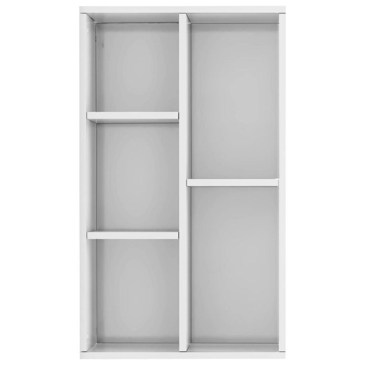 VIDAXL Bibliotheque/buffet blanc brillant 50x25x80cm Bois d'ingenierie