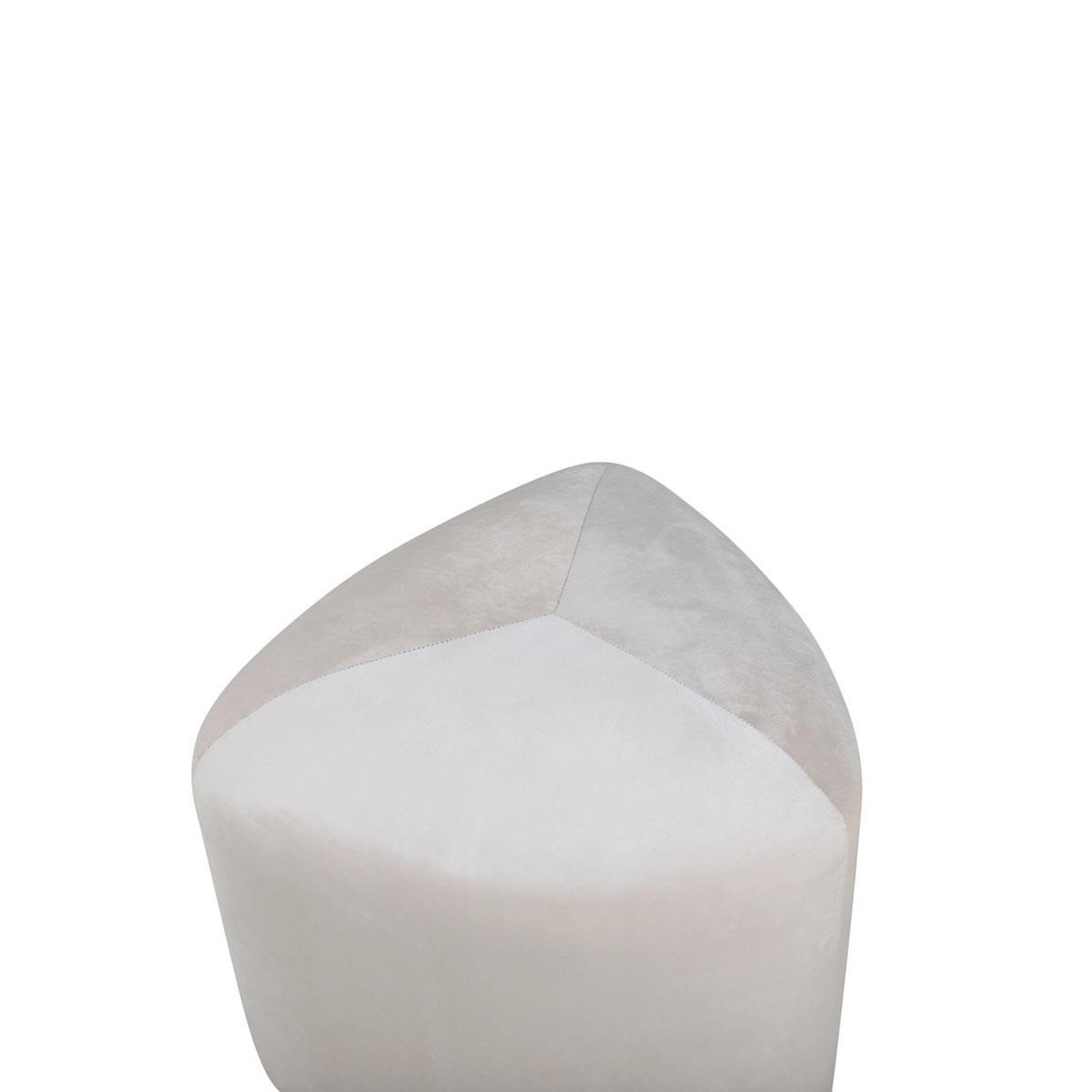 Voir la diapositive 3 : Paris Prix Pouf en velours  peg  46cm beige