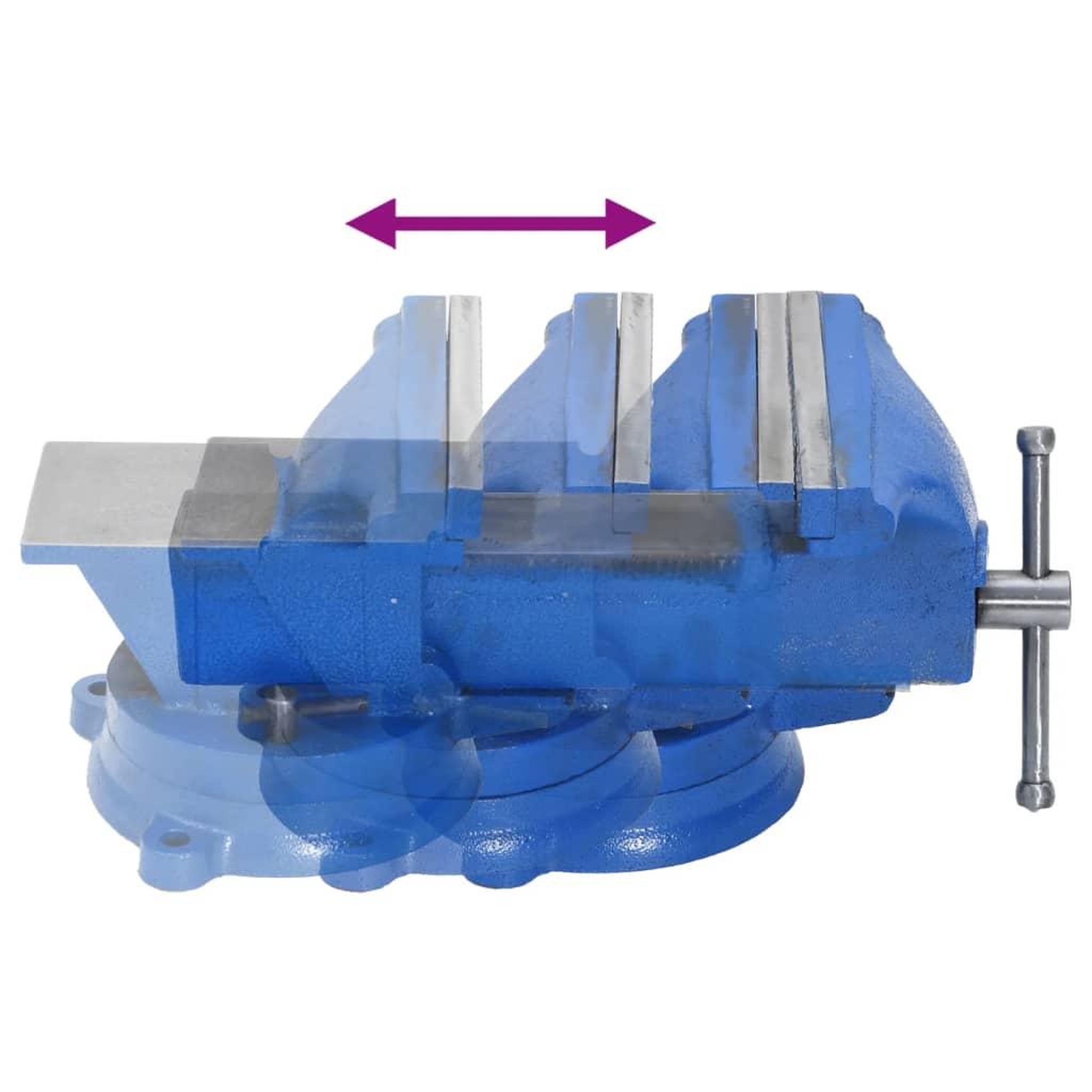 Voir la diapositive 5 : VIDAXL Etau d'etabli bleu 150 mm fonte