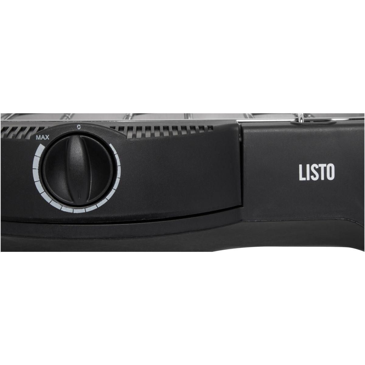 Listo Barbecue électrique BAT L7 noir à poser, 40x24.5 cm
