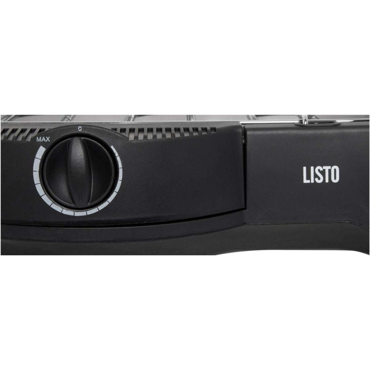 Listo Barbecue électrique BAT L7 noir à poser, 40x24.5 cm