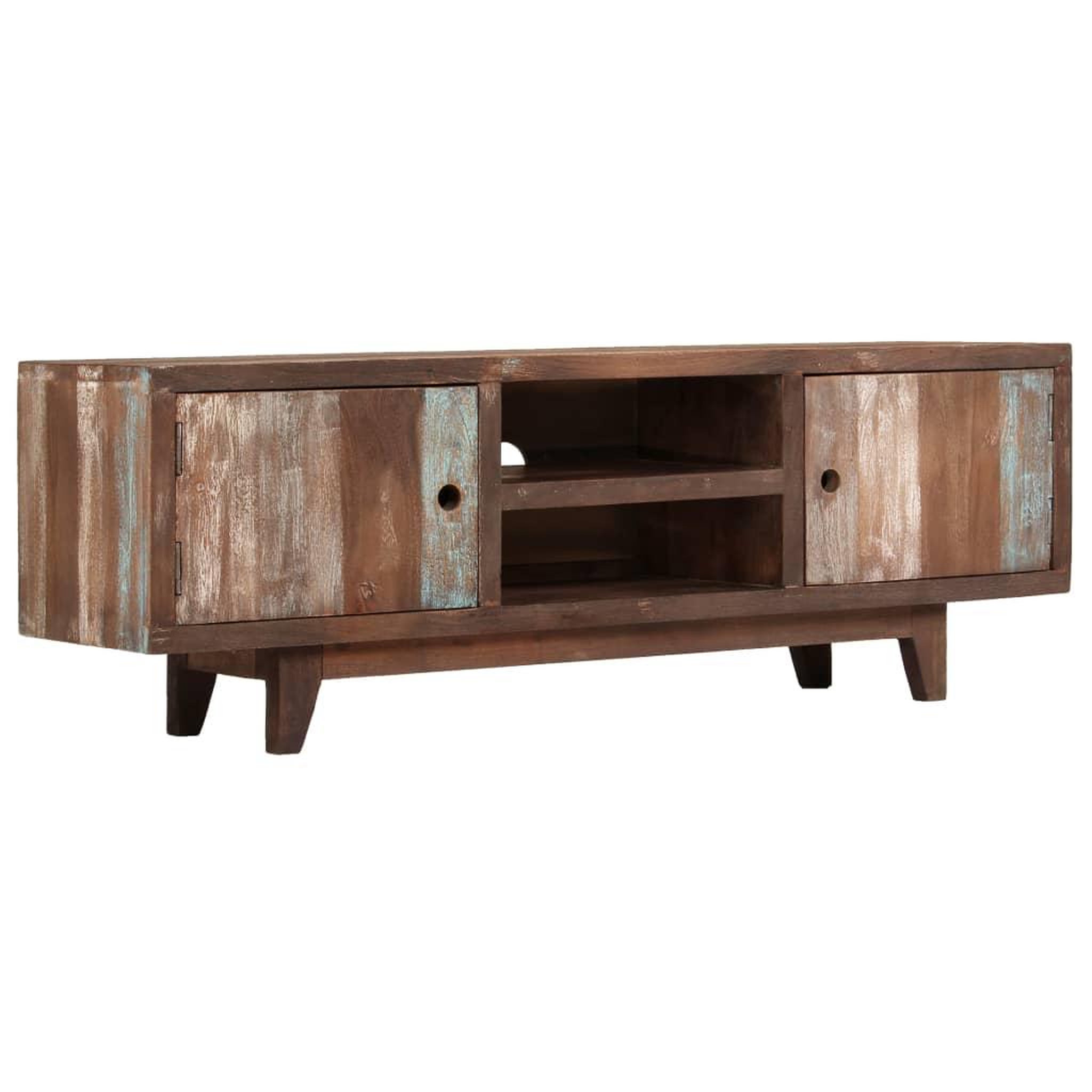 Voir la diapositive 1 : VIDAXL Meuble TV Bois d'acacia massif Vintage 118 x 30 x 40 cm