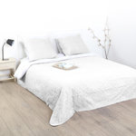 ATMOSPHERA Dessus de lit et 2 taies Arabesque - 260 x 240 cm.. Coloris disponibles : Beige