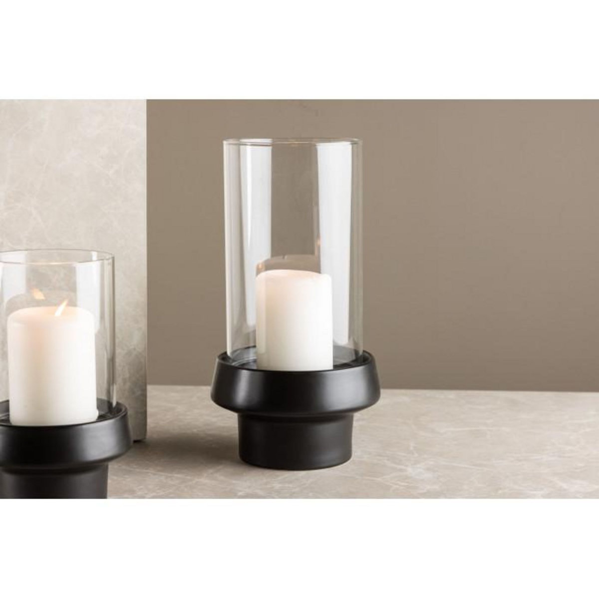 Paris Prix Lanterne en Verre  Davida  29cm Noir