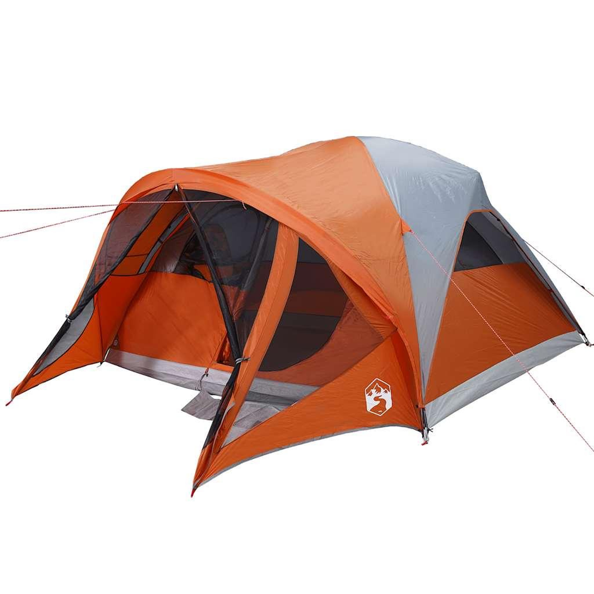 Voir la diapositive 5 : VIDAXL Tente familiale tunnel 6 personnes gris et orange impermeable