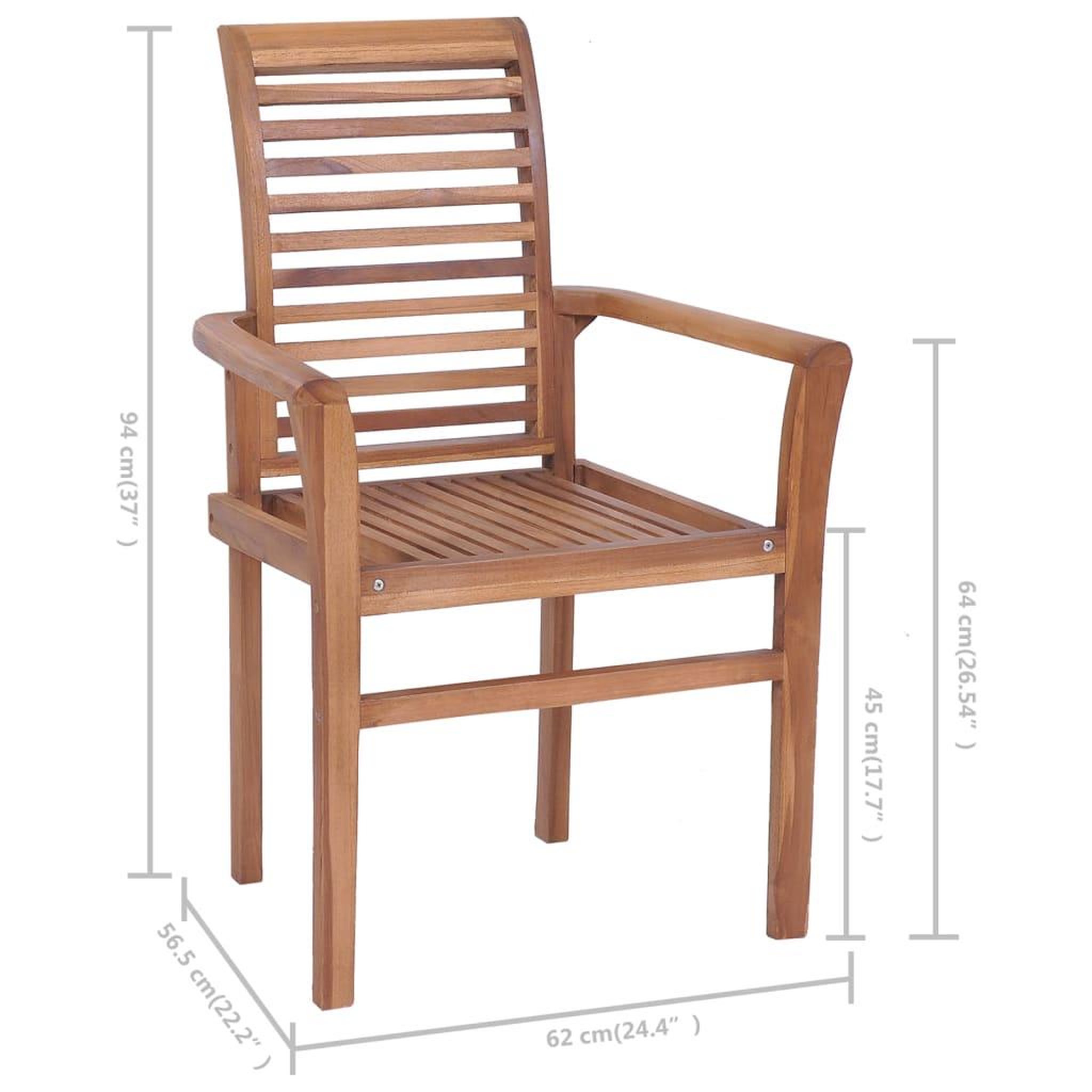 Voir la diapositive 6 : VIDAXL Chaises a manger lot de 2 avec coussins anthracite Bois de teck