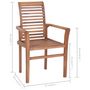 Voir la diapositive 6 : VIDAXL Chaises a manger lot de 2 avec coussins anthracite Bois de teck
