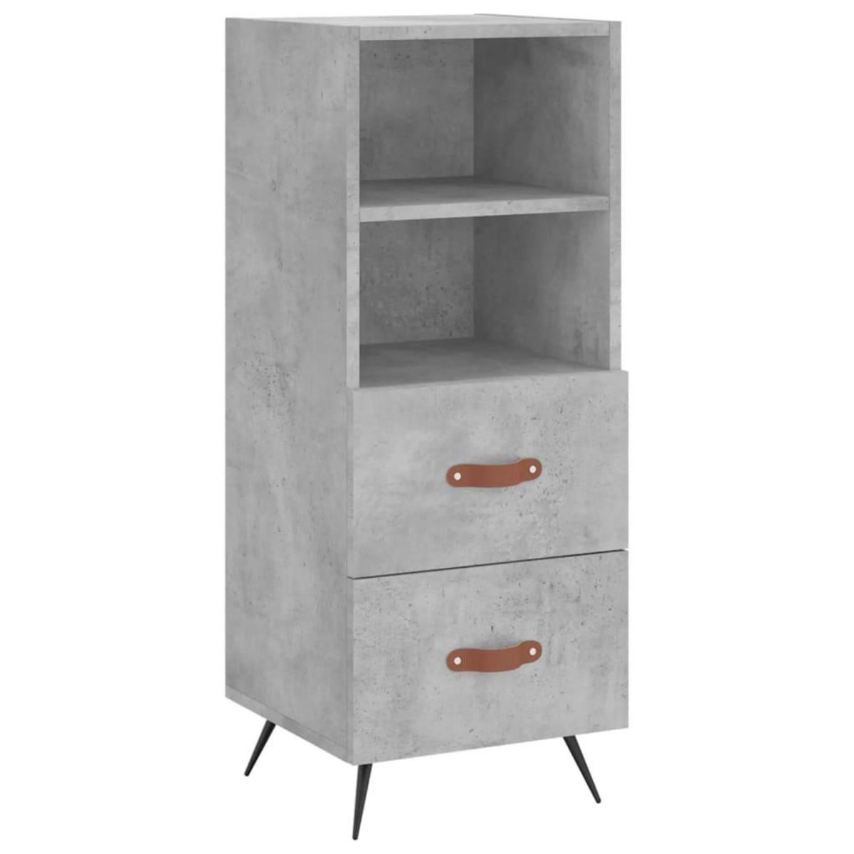 VIDAXL Buffet Gris beton 34,5x34x90 cm Bois d'ingenierie