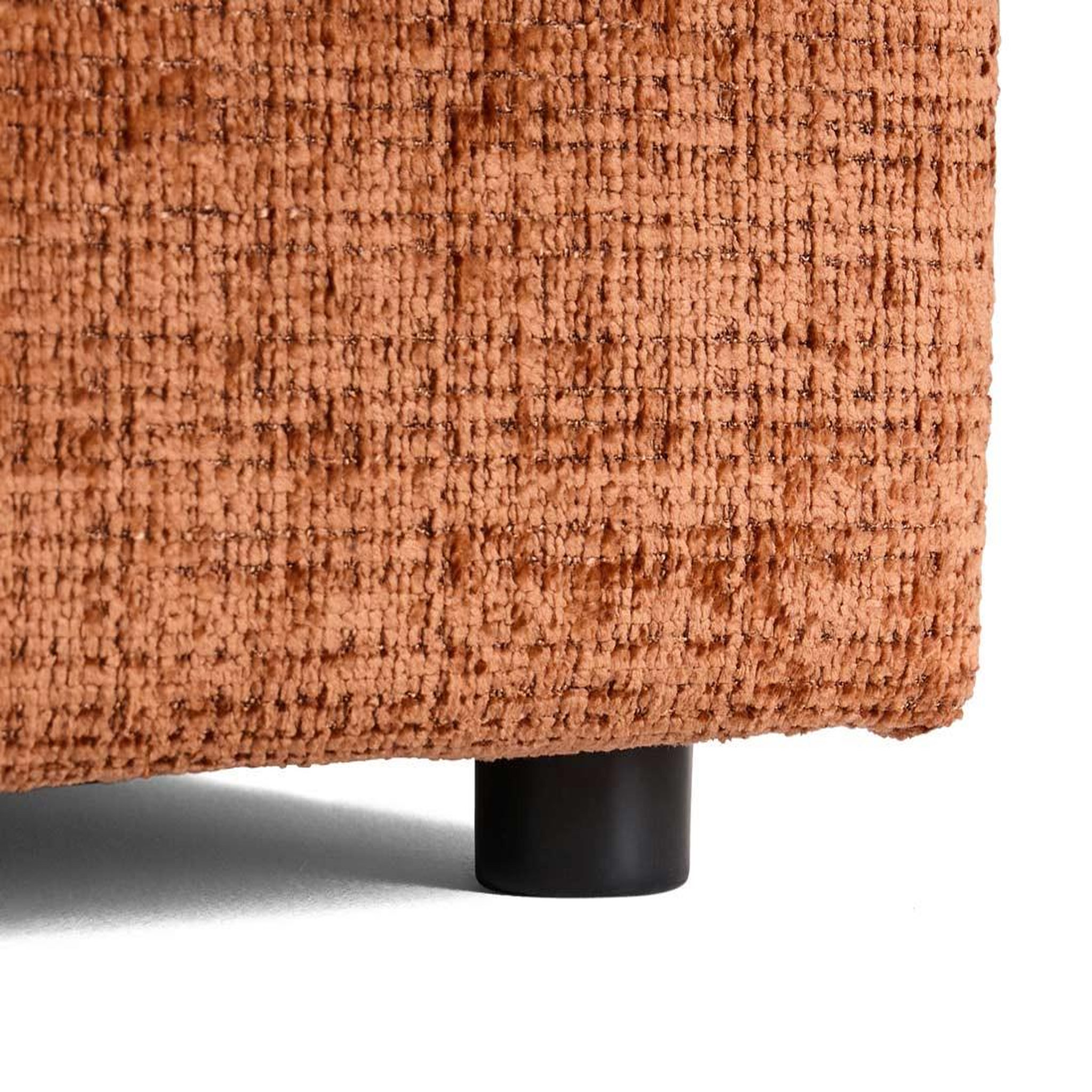 Voir la diapositive 5 : BEST MOBILIER Collins - canapé droit 4 places avec double méridienne - assise profonde - en velours texturé