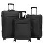 Voir la diapositive 1 : David Jones Lot de 3 valises souples dont 1 valise cabine