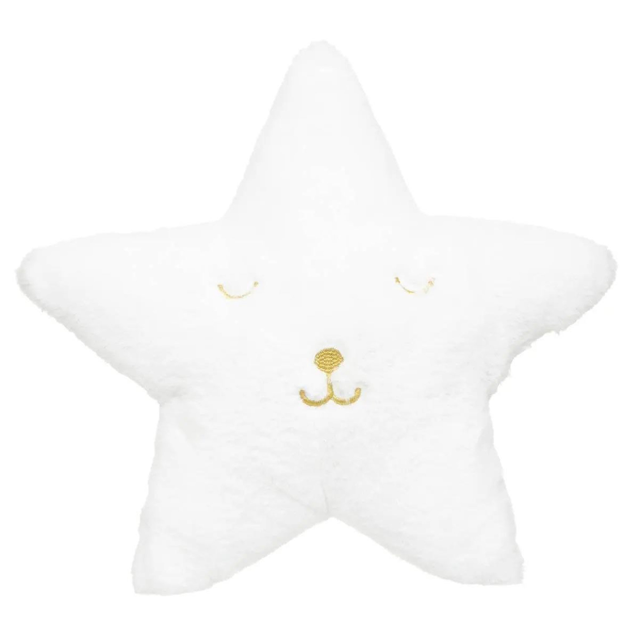 Atmosphera Kids Coussin imitation fourrure  étoile  39x39cm blanc