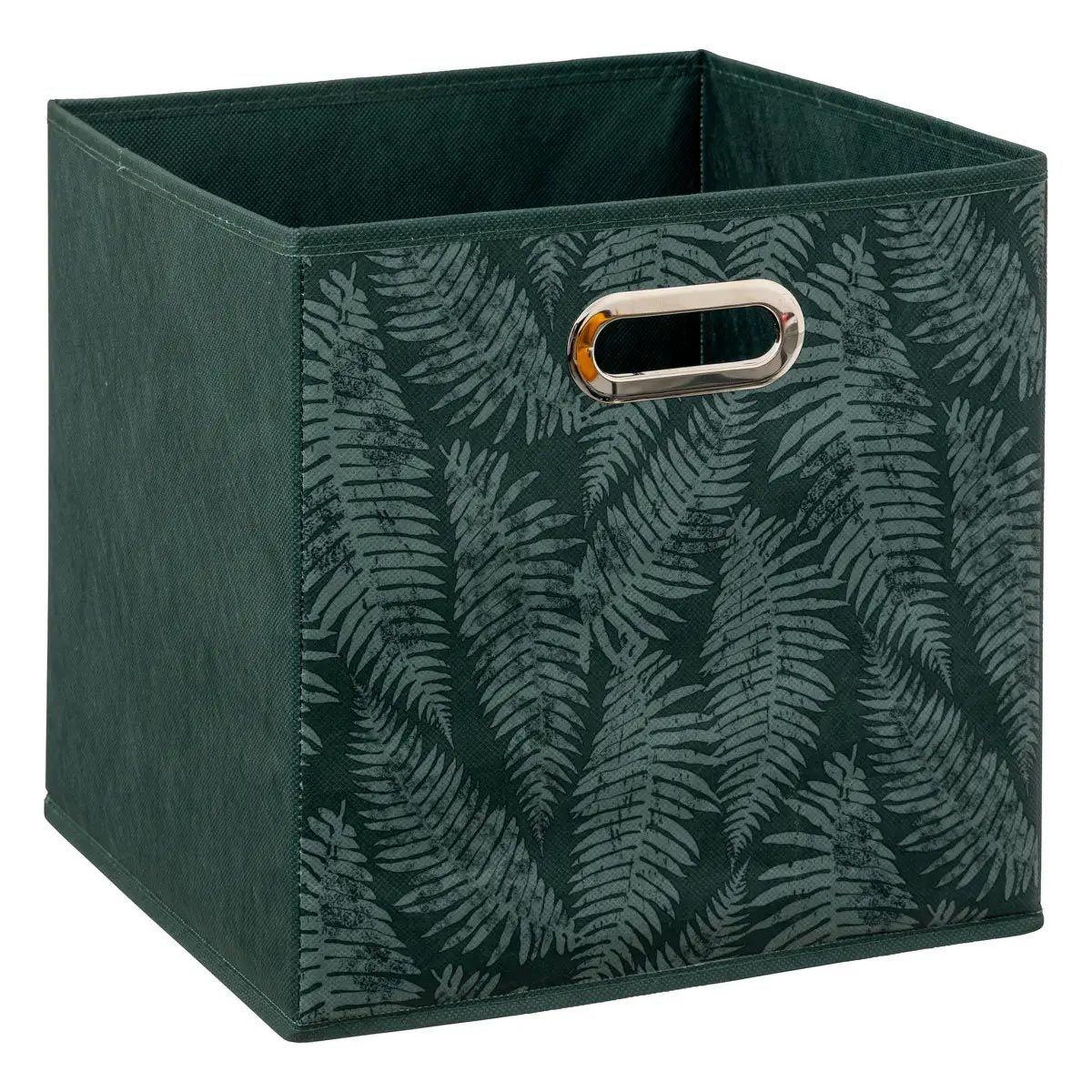 FIVE Boîte de rangement  herbier  31x31cm vert foncé