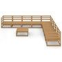 Voir la diapositive 3 : VIDAXL Salon de jardin 10 pcs marron miel bois de pin massif