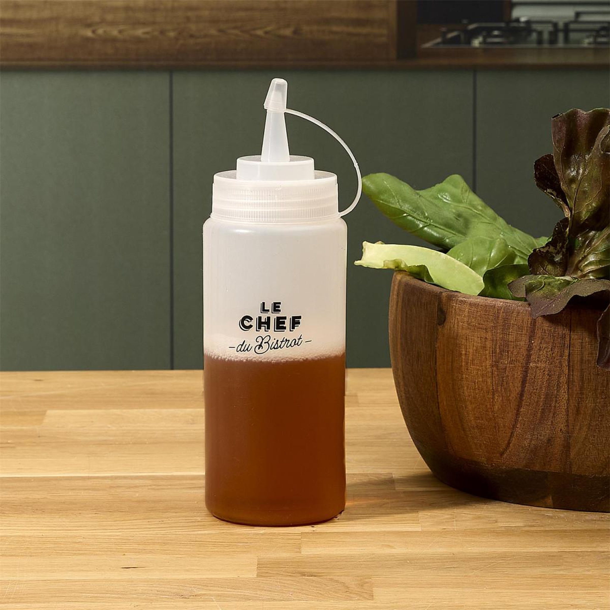 Voir la diapositive 2 : COOK CONCEPT Bouteille à sauce 450ml  bistrot  45cl transparent